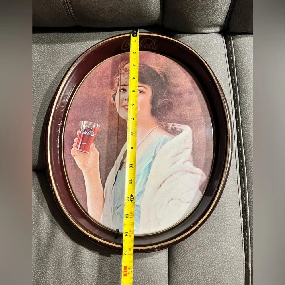 Vintage Coca-Cola Lady With Glass